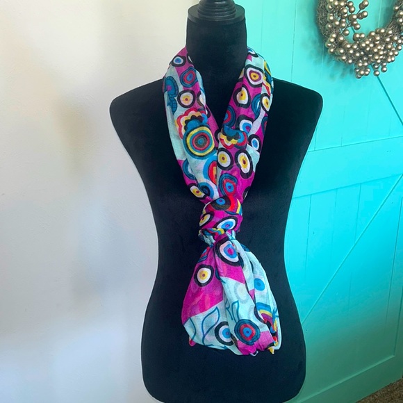 Whimsical Printed Infinity Scarf - Picture 1 of 8